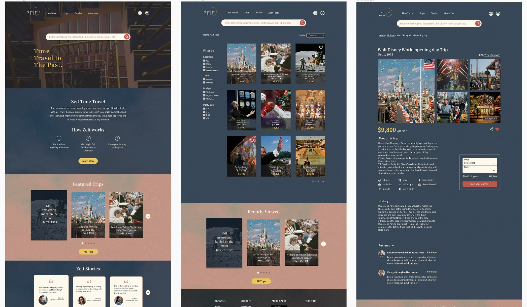 Zeit e-commerce concept